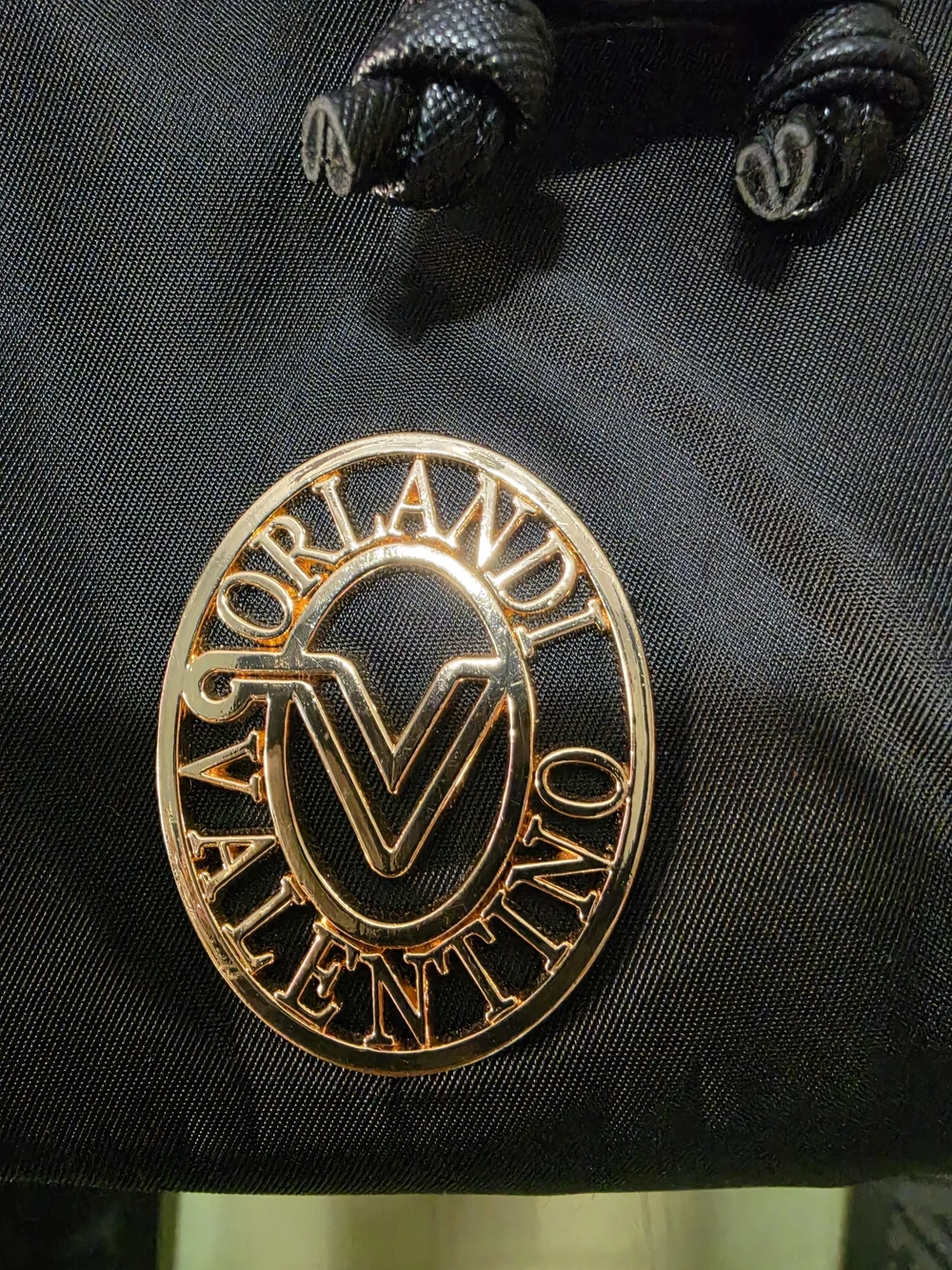 Valentino Orlandi Black  Backpack with Gold Accents NWOT